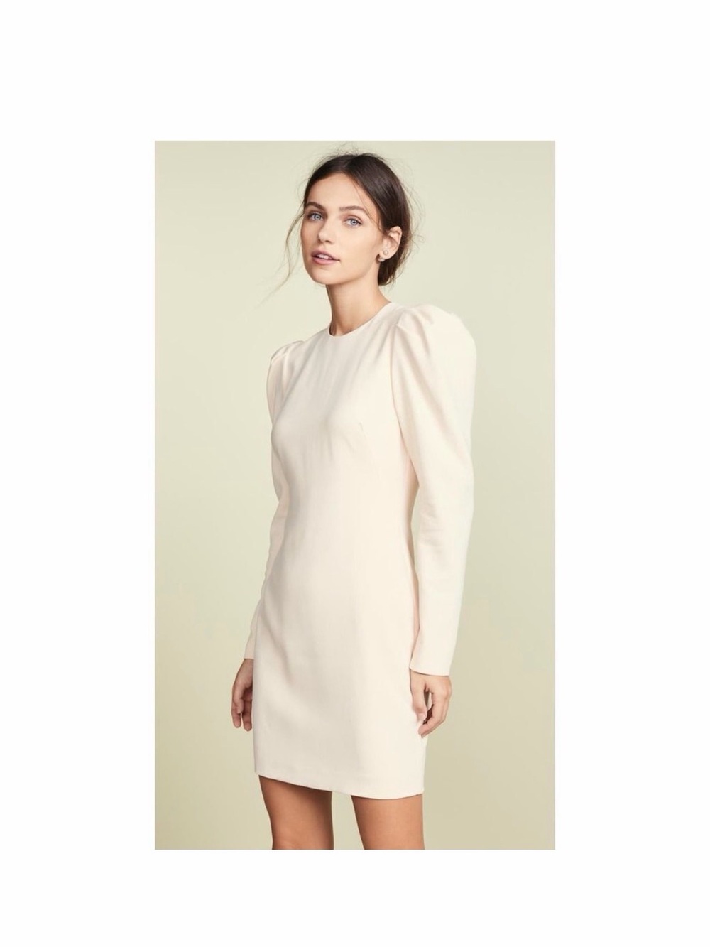 Black Halo Hadley Long Sleeve Mini Dress White Size 6 NWT